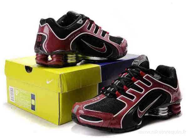 Nike Shox R5 les chaussures de course Rouge et Noir (3)